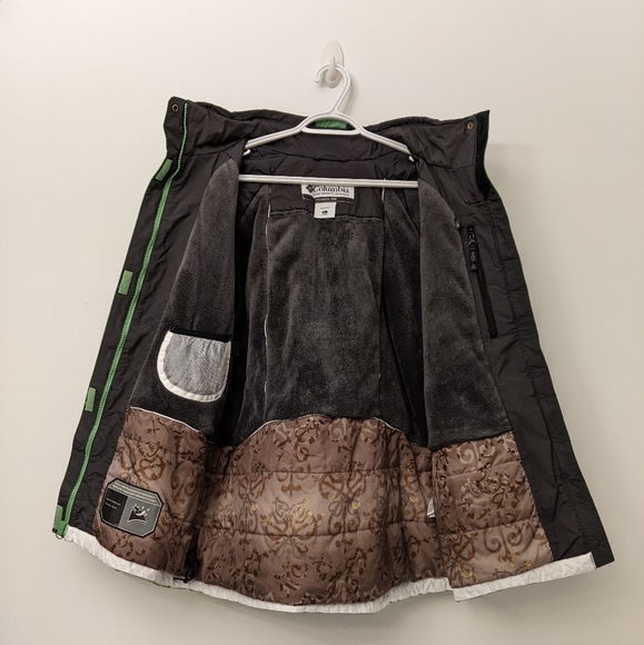 COLUMBIA Waterproof Ski Jacket, Green, XL - Picture 4 of 16